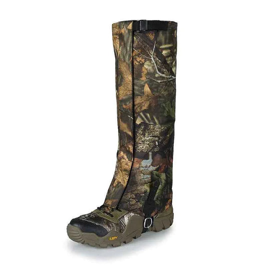 Camouflage snow cover for camping and hiking, outdoor equipment by Mead's Supply & Equipment Outfitters, with leaf pattern for concealment