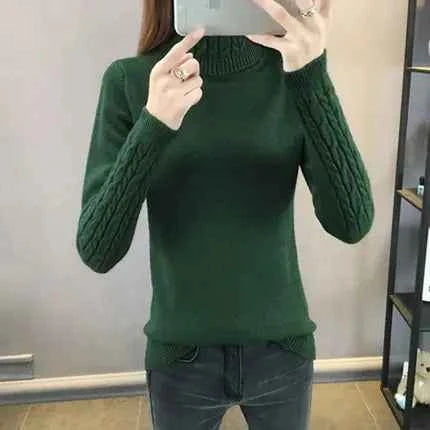 Women's wool high neck sweater with slim fit and long sleeves, designed for winter warmth, by Mead's Supply & Equipment Outfitters.