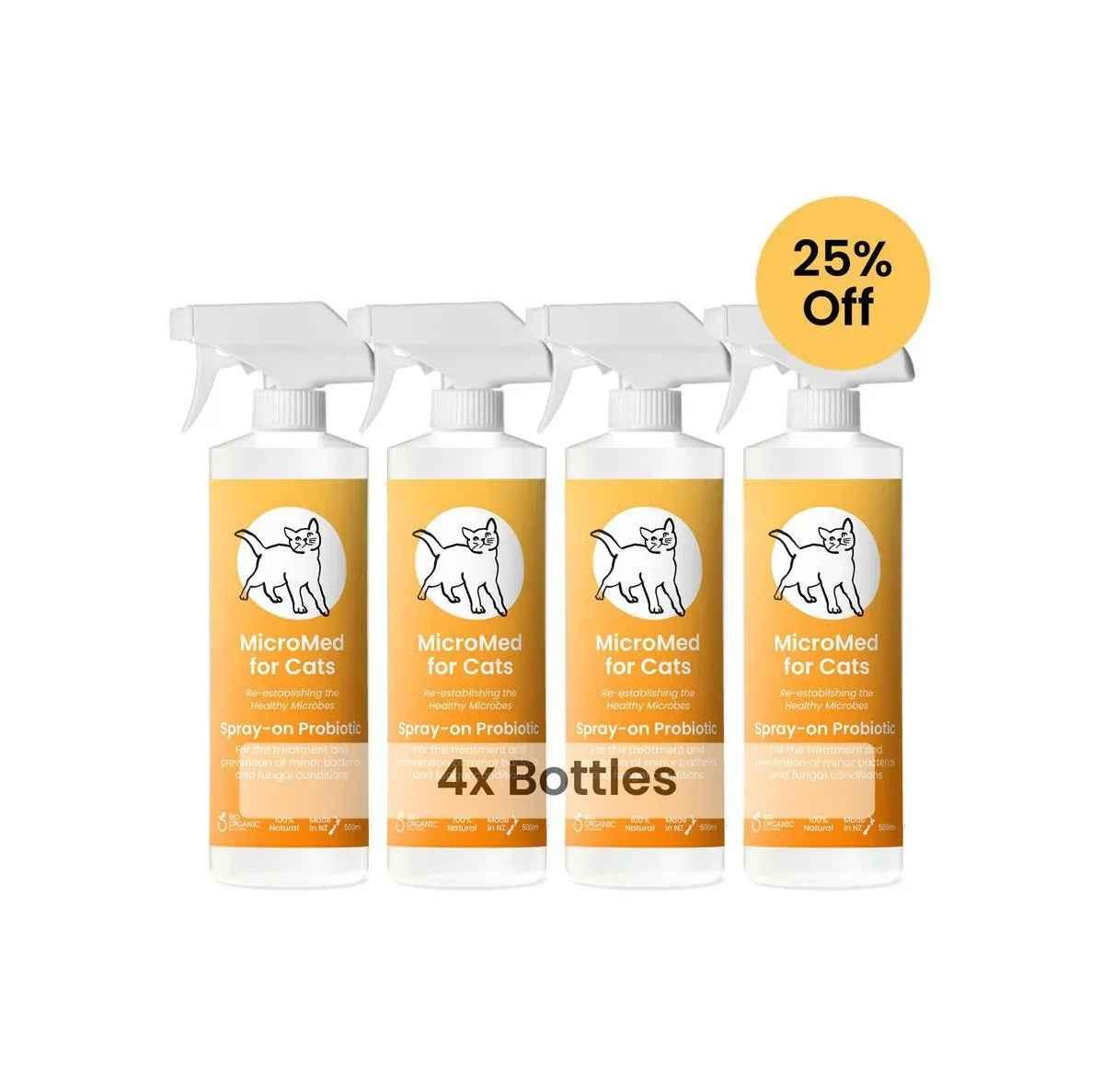 MicroMed for Cats Acute Care in a 250ml bottle, used for immediate veterinary treatment of feline health emergencies.