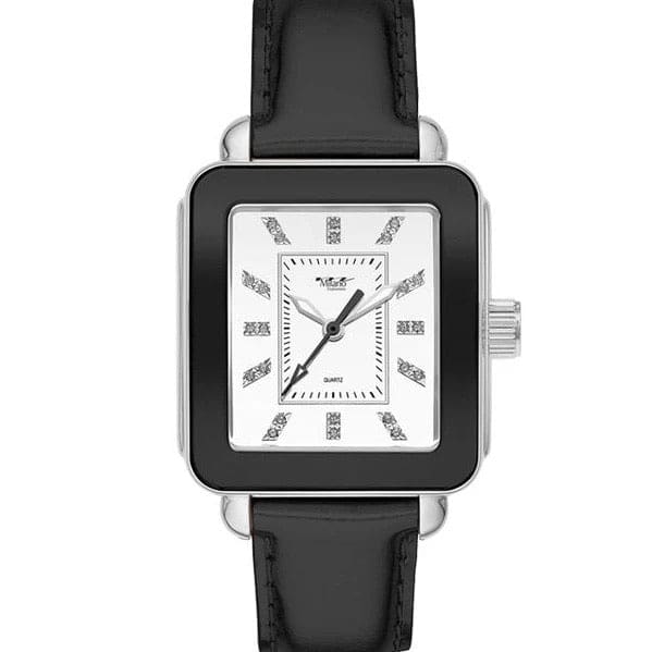 Black Milano Exchange watch by That Watch Shop, close-up of the sleek wristwatch showing the dial and strap details.