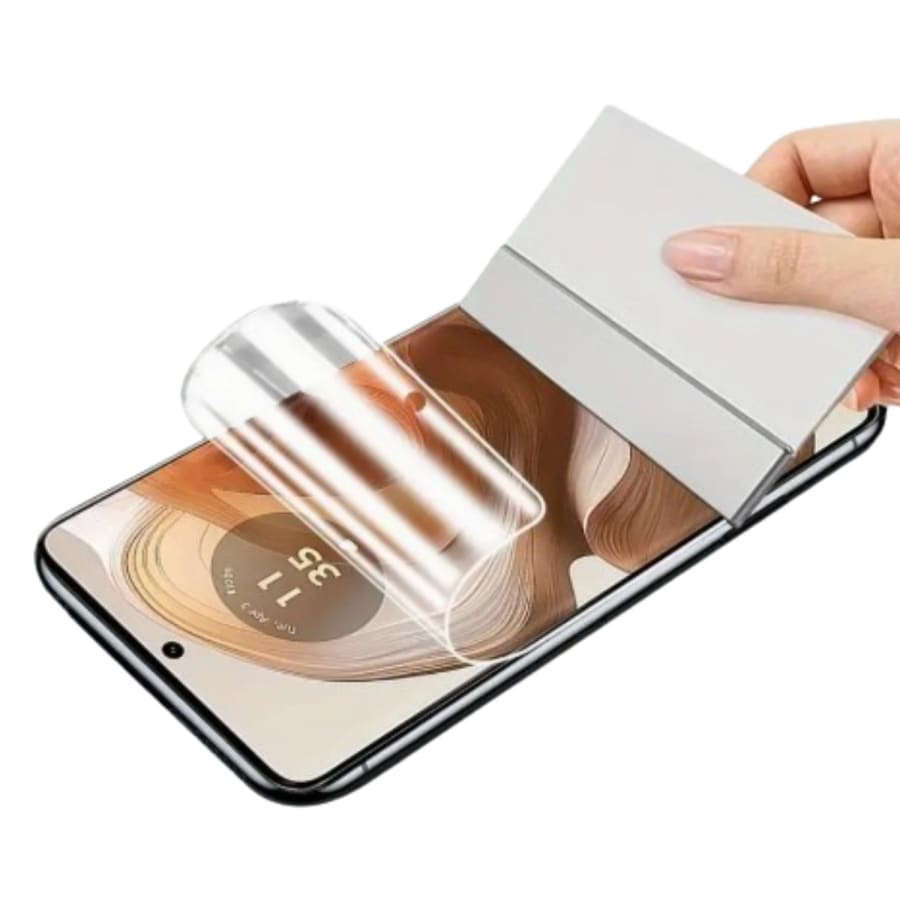 Hydrogel screen protector for Moto X50 Ultra 2024 by 9eight5, shown in a pack of two with the protectors laid flat.