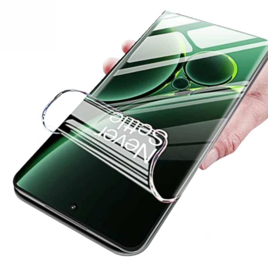 Hydrogel screen protector for OnePlus Nord 3 by 9eight5, pack of 2, showing a close-up of the flexible, transparent protectors.