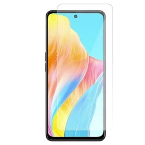 9eight5 screen protector for Oppo A98 5G, clear tempered glass shield protecting the phone screen from scratches and impacts.