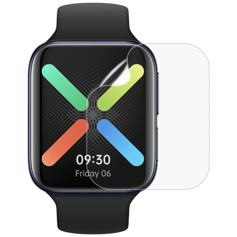 Clear hydrogel screen protector for Oppo Watch 41mm, pack of 6, designed to safeguard smartwatch screens.