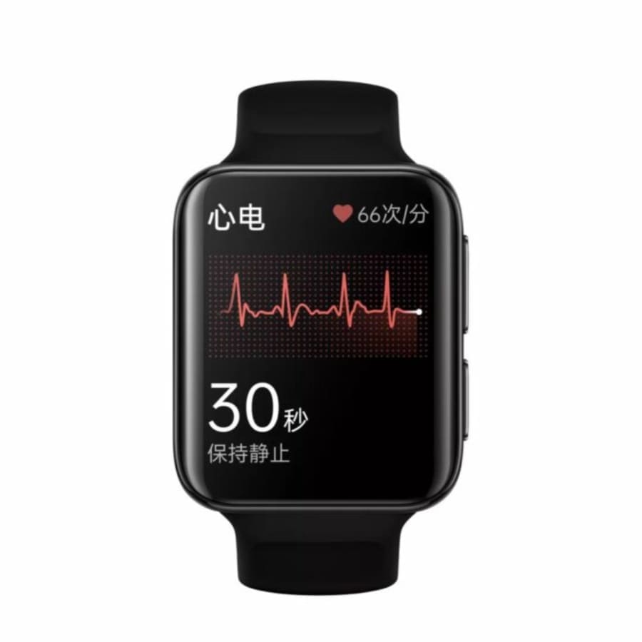 Hydrogel screen protector for Oppo Watch ECG Edition, durable watch case from That Watch Shop, shown on the watch face.