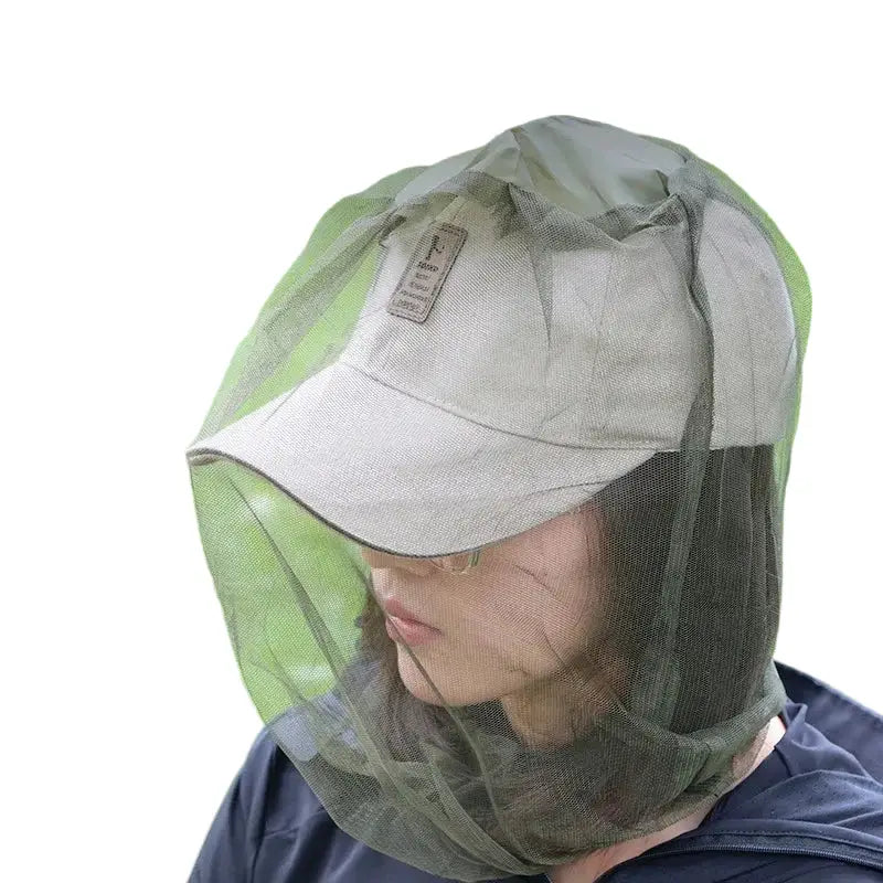 Habicare outdoor fishing sun hat with integrated mosquito net, lightweight and protective for outdoor fishing trips.