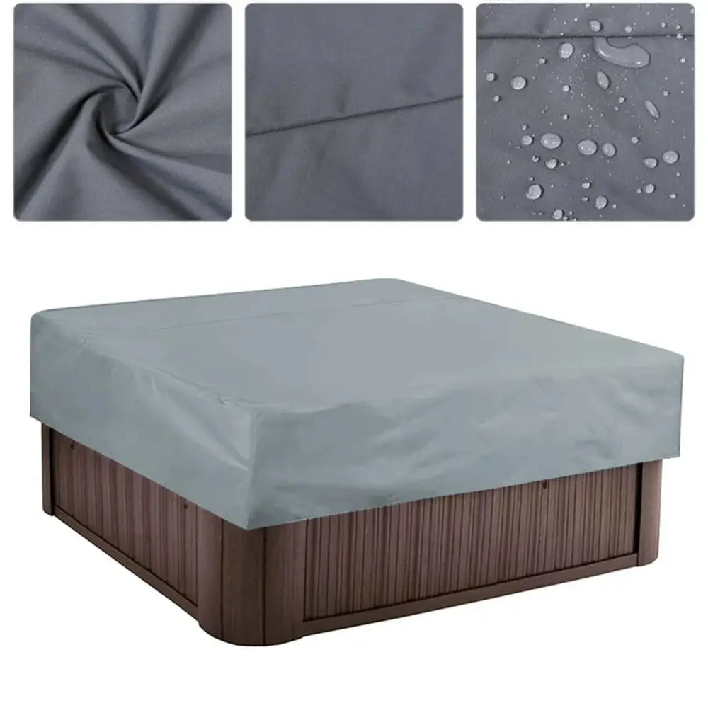 Habicare outdoor waterproof hot tub cover, square spa protector, 220x220x30cm, designed for outdoor hot tubs and spas.