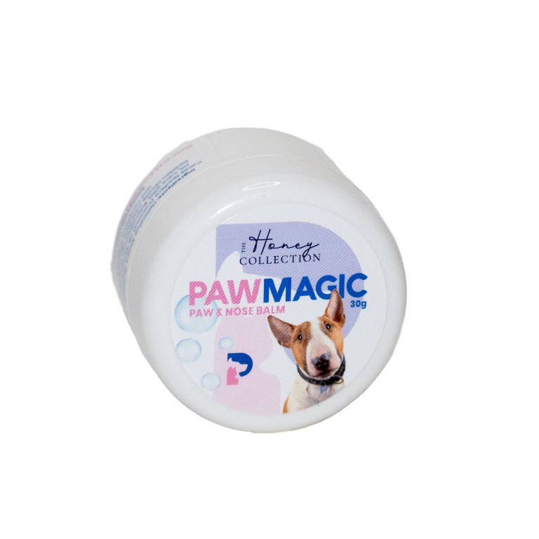 PawMagic by The Honey Collection shows a close-up of a cute paw print design on the front of a medium-sized product.