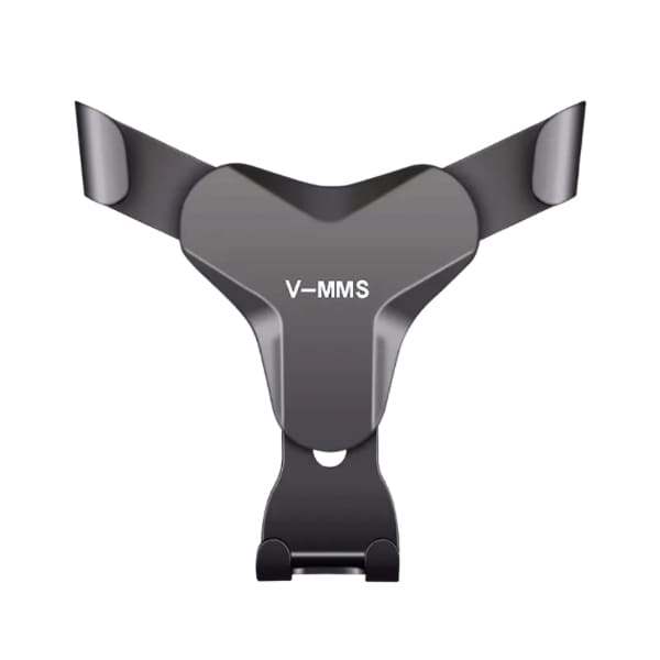 Black 9eight5 phone holder for phones and tablets, showcasing a sleek, adjustable accessory with a sturdy design.