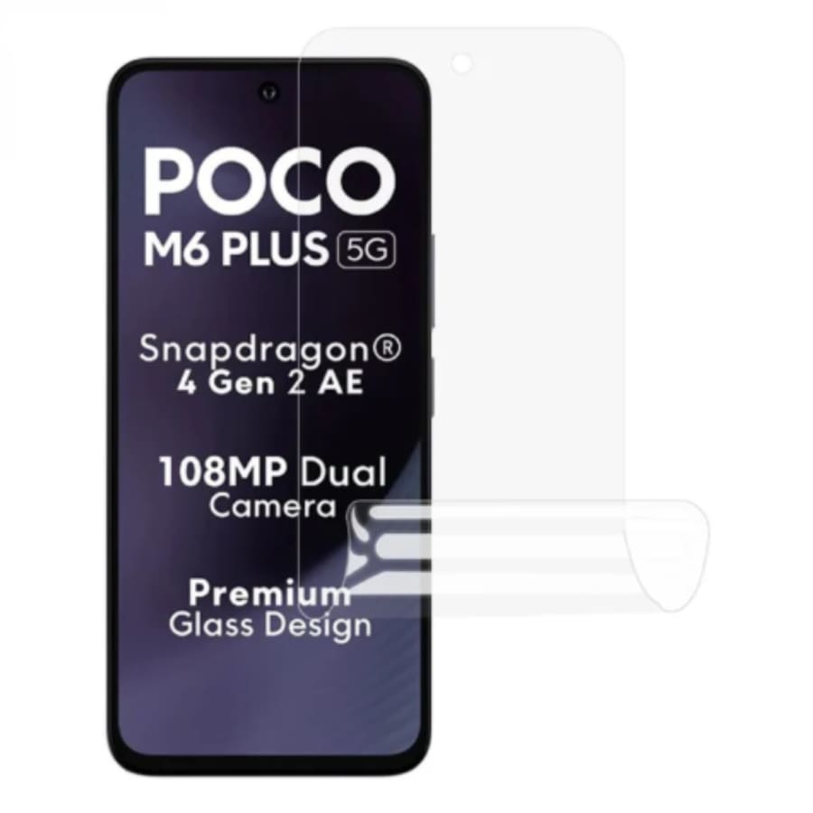 Hydrogel Screen Protector for POCO M6 Plus 5G (Pack of 2) 9eight5