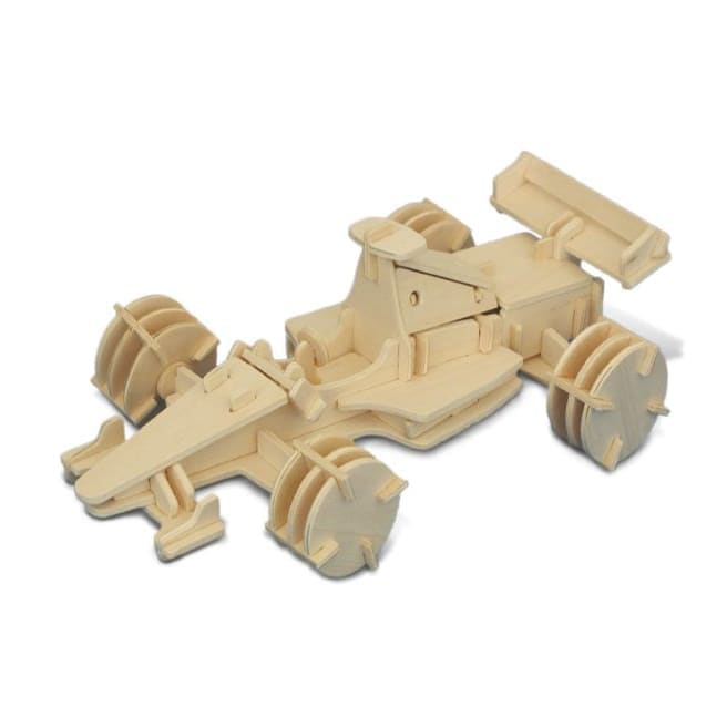 Colorful 3D Race Car Puzzle from 9eight5, featuring intricate details and vibrant design, perfect for puzzle enthusiasts.