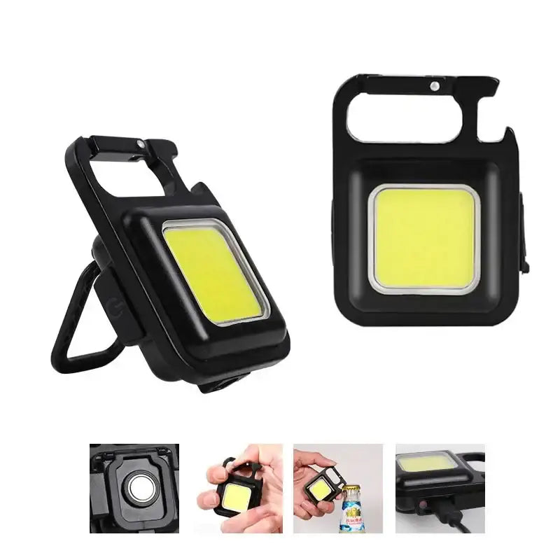 Black Habicare rechargeable mini LED light, compact and portable with bright illumination for versatile lighting needs.