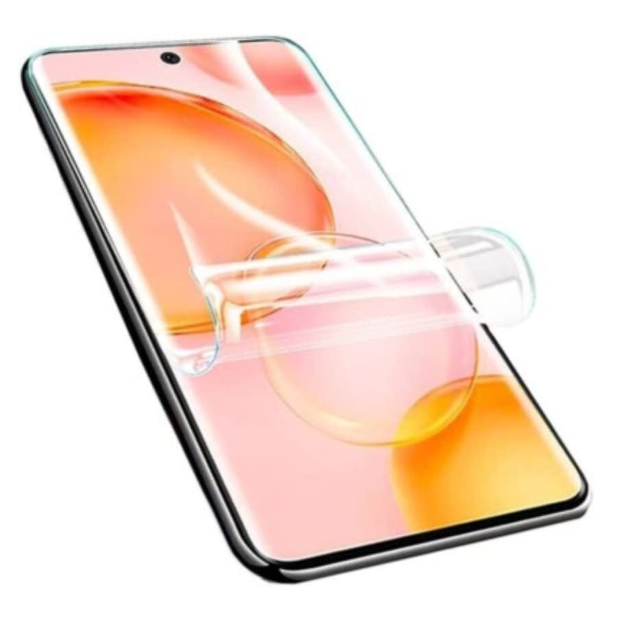 Hydrogel screen protector for Redmi 13C 5G by 9eight5, showing a clear film covering the smartphone screen.