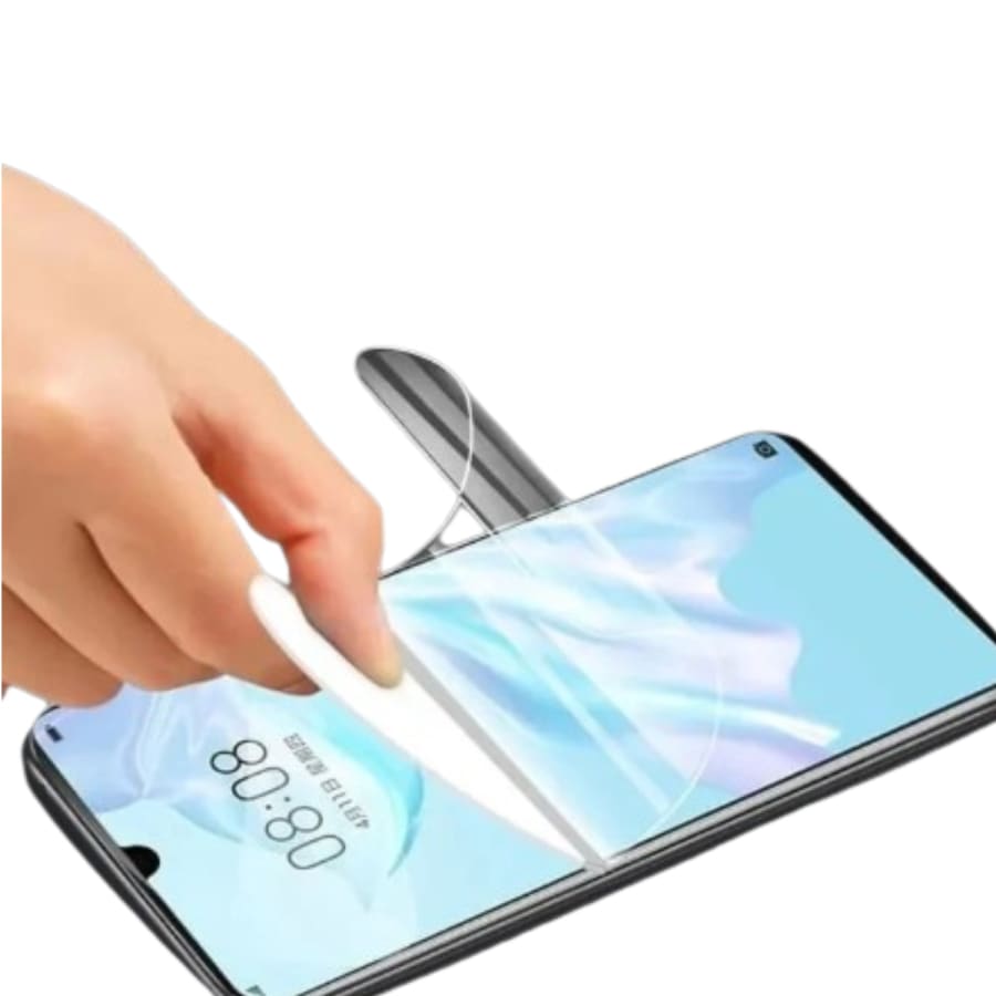 Two 9eight5 Hydrogel Screen Protectors for Redmi 4A, showing clear, flexible film covers for device protection.