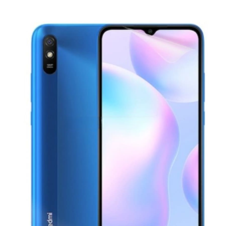 Two 9eight5 hydrogel screen protectors for Redmi 9A smartphone, providing durable and clear protection for the device screen.