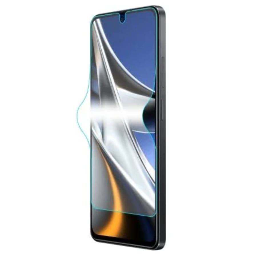 Two 9eight5 hydrogel screen protectors for Redmi K60 Pro, providing flexible, clear protection for the smartphone screen.