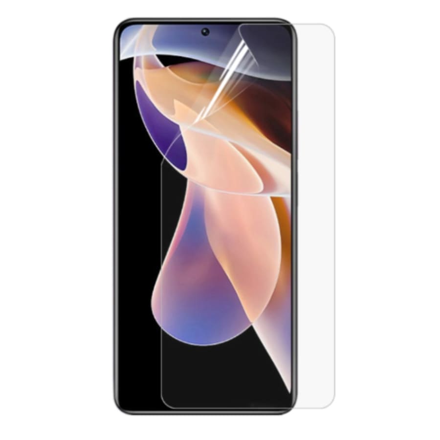 Hydrogel screen protector for Redmi Note 11 Pro 5G by 9eight5, shown in a pack of two fitting the device screen.