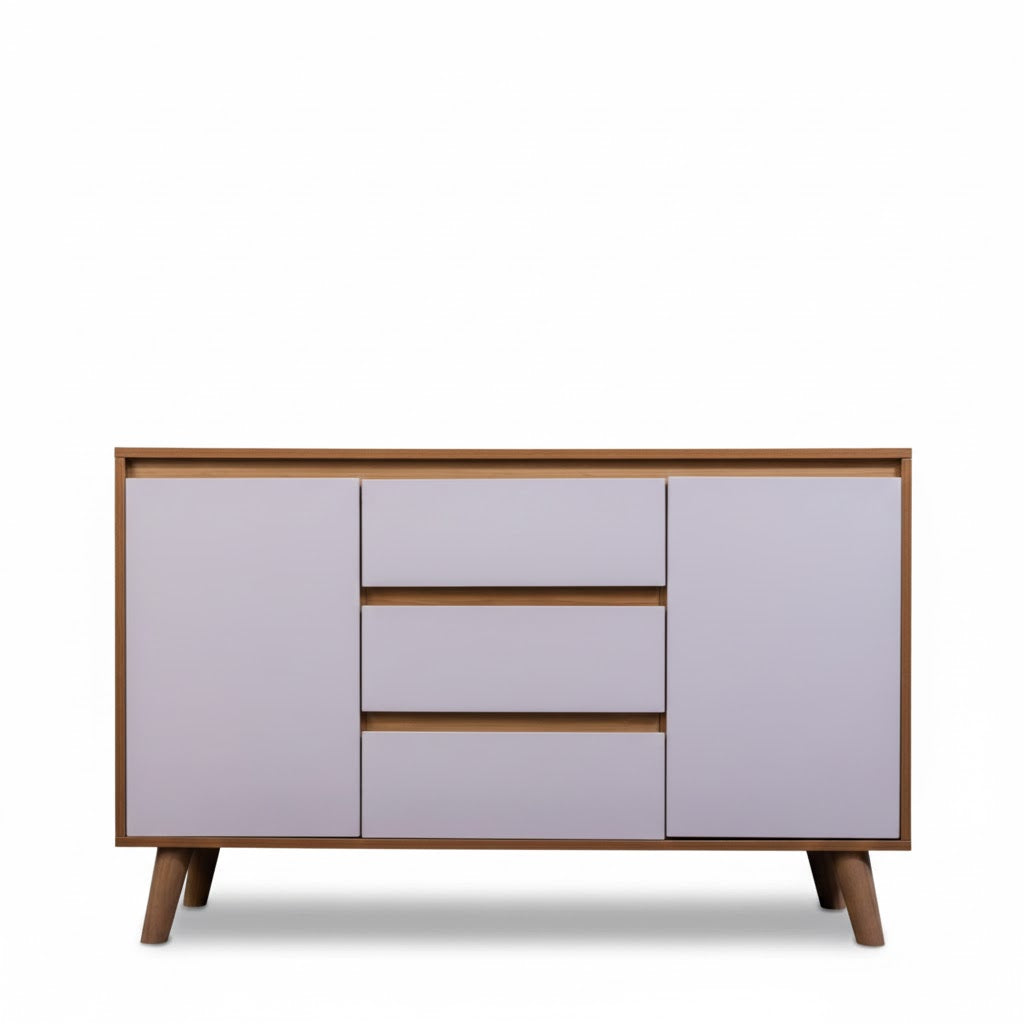 Retro-style dining cabinet from sue-e furniture featuring wood finish, storage compartments, and a vintage design for classic dining rooms.