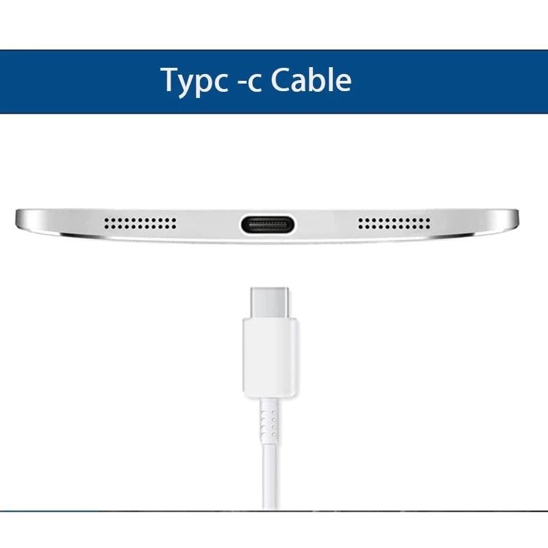 Charger Cable for Samsung Phones & Tablets - USB to Type C (1.2m) (White) 9eight5