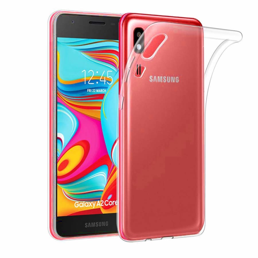 Silicone phone case for Samsung Galaxy A2 Core by 9eight5, showing a flexible, protective cover in a sleek design.