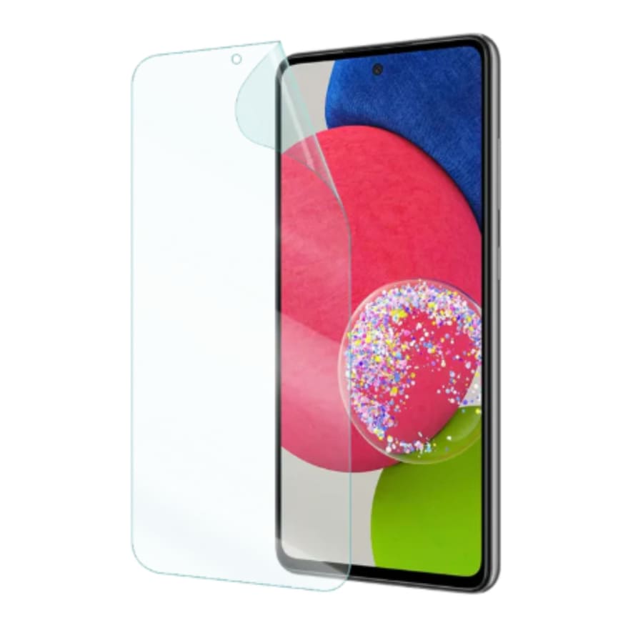 Hydrogel screen protectors for Samsung Galaxy A52 and A52S by 9eight5, shown in a pack of two on a white background.