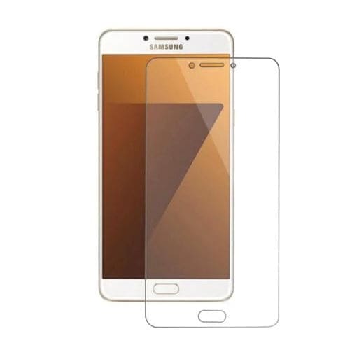 Clear 9eight5 screen protector for Samsung Galaxy C7 Pro, showing a film covering the phone's display for protection.