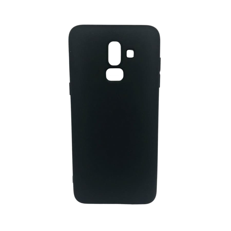 Silicone phone case for Samsung Galaxy J8 by 9eight5, showing a soft, flexible cover with precise cutouts for buttons and camera.