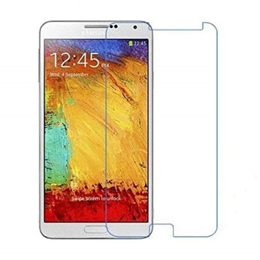 Two 9eight5 screen protectors for Samsung Galaxy Note 3, clear and durable screen protection in a pack of two.