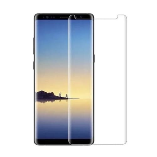 Samsung Galaxy Note 9 screen protector by 9eight5, showing a clear protective film over the phone screen.