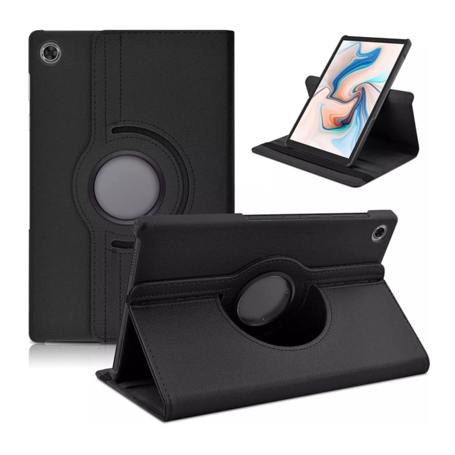 Black protective cover for Samsung Galaxy Tab A8 10.5-inch (2021) tablet by 9eight5, showing the front and back of the accessory.