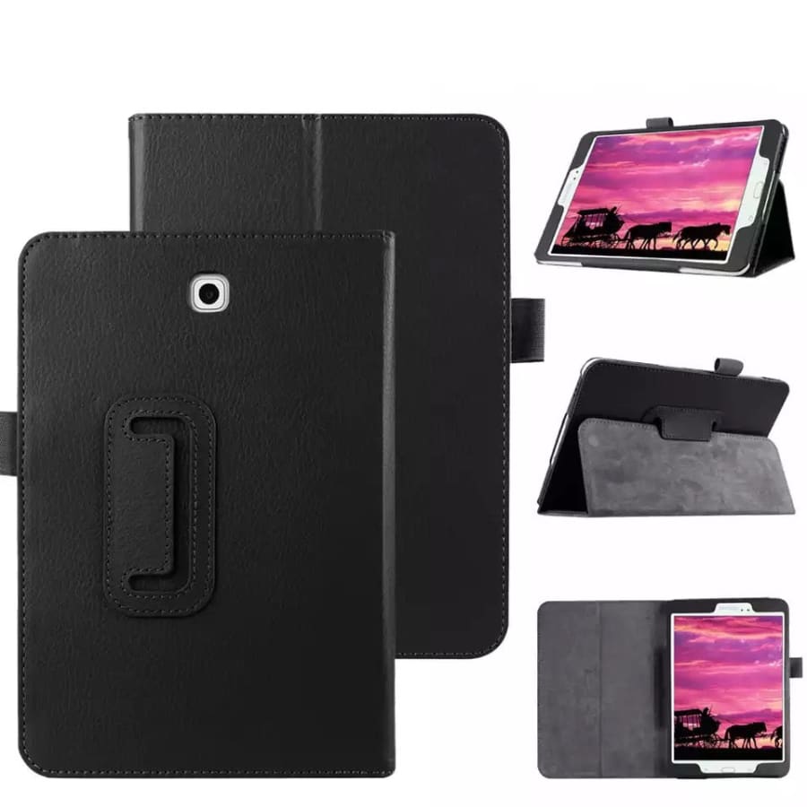 Black 9eight5 cover for Samsung Galaxy Tab S2 8.0-inch T710/T715/T719 tablet, stylish accessory with protective design.