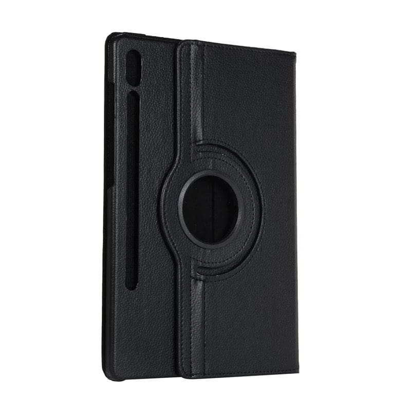 Black protective cover for Samsung Galaxy Tab S8 11-inch (2022), X700/X706 tablet by 9eight5 showing front view with adjustable stand