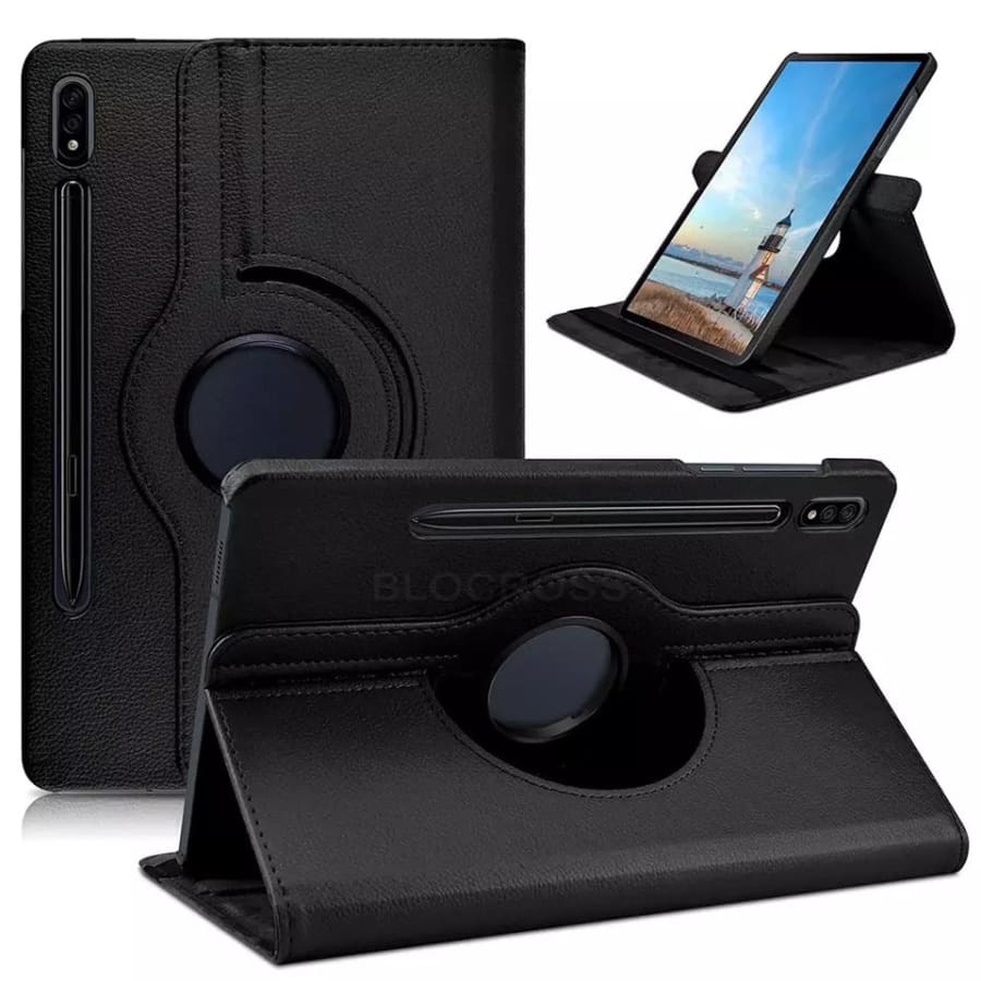 Black protective cover for Samsung Galaxy Tab S9 Ultra 14.6-inch 2023, model X910/X916B, by 9eight5, shown on tablet in image.