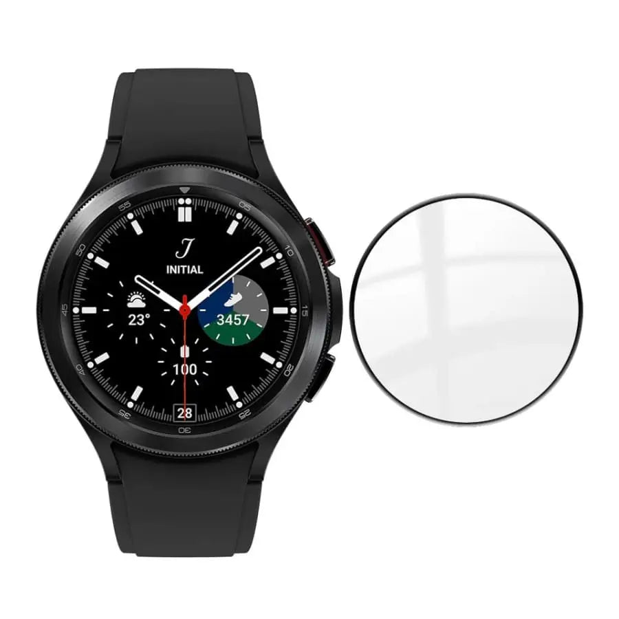 Set of five Habicare screen protectors for Samsung Galaxy Watch 3 41mm, showing clear, durable covers for watch screens.