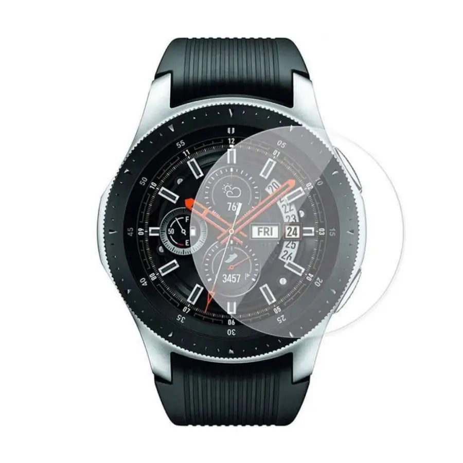 Set of five Habicare screen protectors for Samsung Galaxy Watch 46mm, offering durable protection for the watch screen.