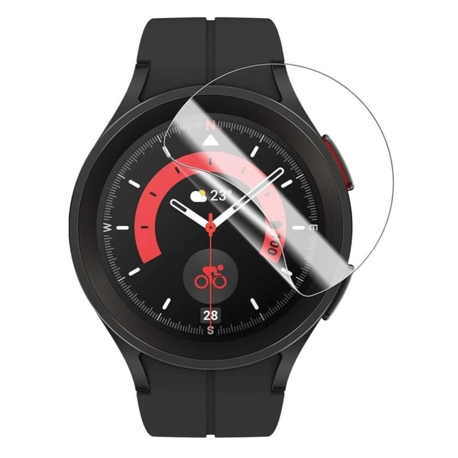 Hydrogel screen protectors for Samsung Galaxy Watch 5 Pro 45mm, pack of 6, providing durable protection for smartwatch screens.
