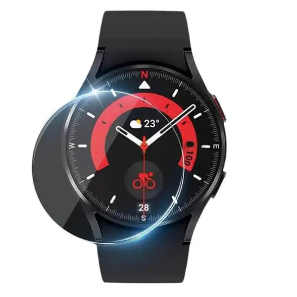 Habicare screen protectors for Samsung Galaxy Watch 5 Pro 45mm, pack of 5, designed to shield the watch screen from scratches and damage.