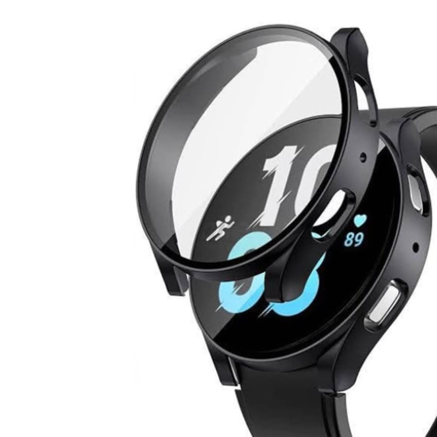Black protective case for Samsung Galaxy Watch 6 (44mm) with durable coverage, designed to safeguard the watch.