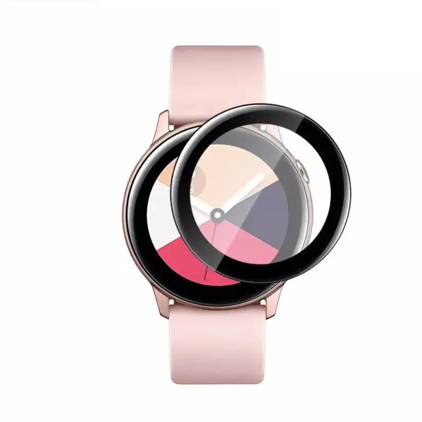 Pack of five Habicare screen protectors for Samsung Galaxy Watch Active 2 40mm, designed to protect the watch screen.