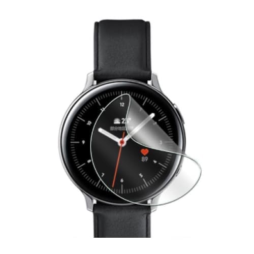 Six hydrogel screen protectors for Samsung Galaxy Watch Active 2 44mm, designed to protect the watch screen from scratches and damage.