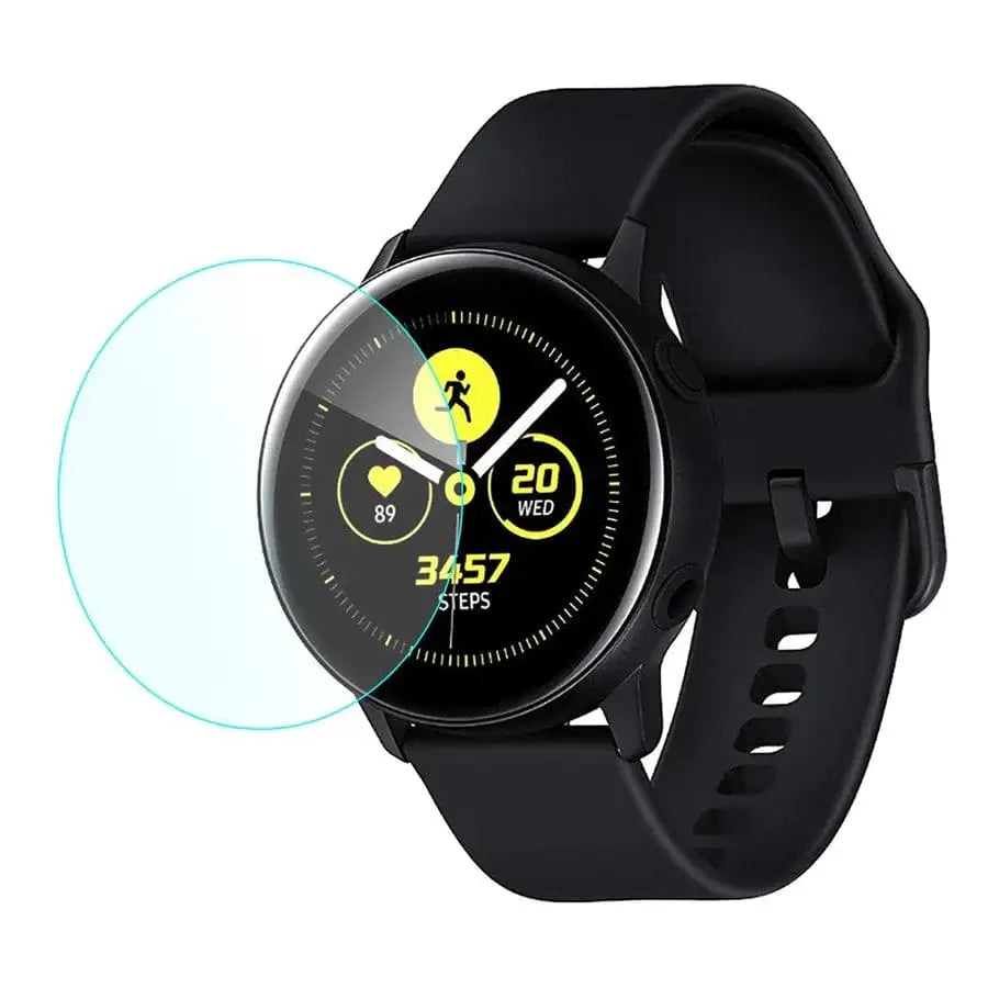 Pack of five Habicare screen protectors for Samsung Galaxy Watch Active 40mm, clear protective covers for watch screens.