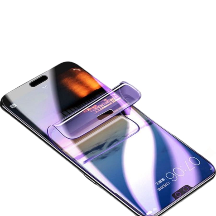 Hydrogel film screen protectors for Samsung Galaxy Xcover 6 Pro and Xcover Pro 2, pack of 2, by 9eight5, showing the protectors on phones
