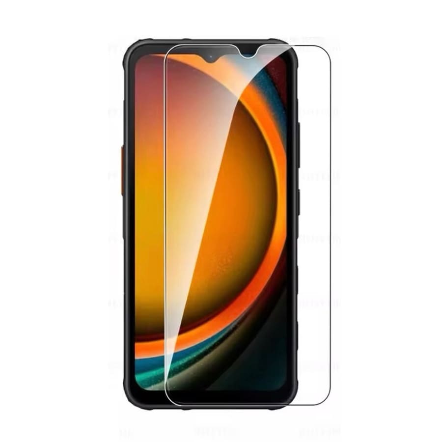 Clear 9eight5 screen protector for Samsung Galaxy Xcover 7, showing a protective film covering the device's screen.
