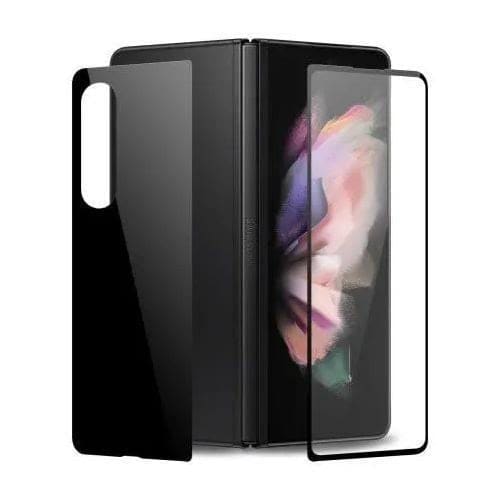 9eight5 Samsung Galaxy Z Fold 3 3-in-1 screen protector pack showing durable, clear protectors for foldable phone display.