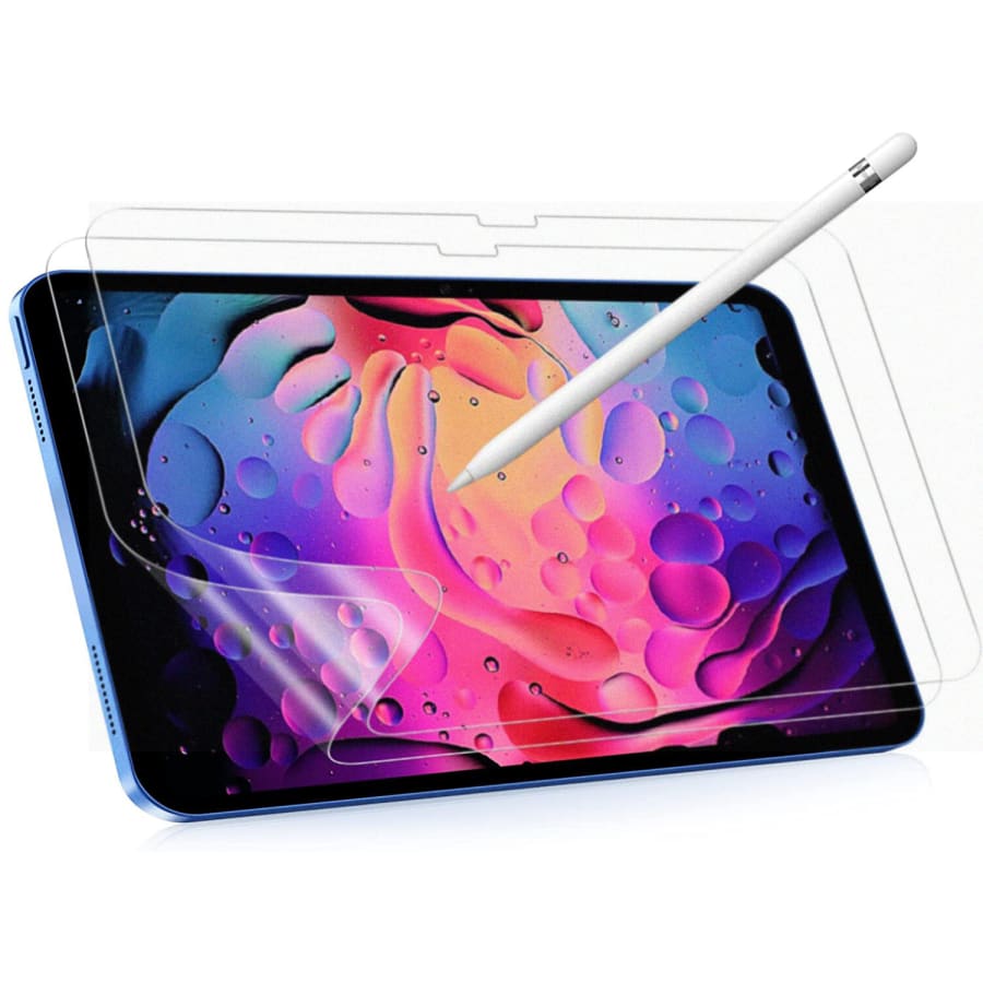 Hydrogel screen protector for iPad Mini 7th gen with A17 Pro chip, designed by 9eight5, shown on an iPad Mini device.