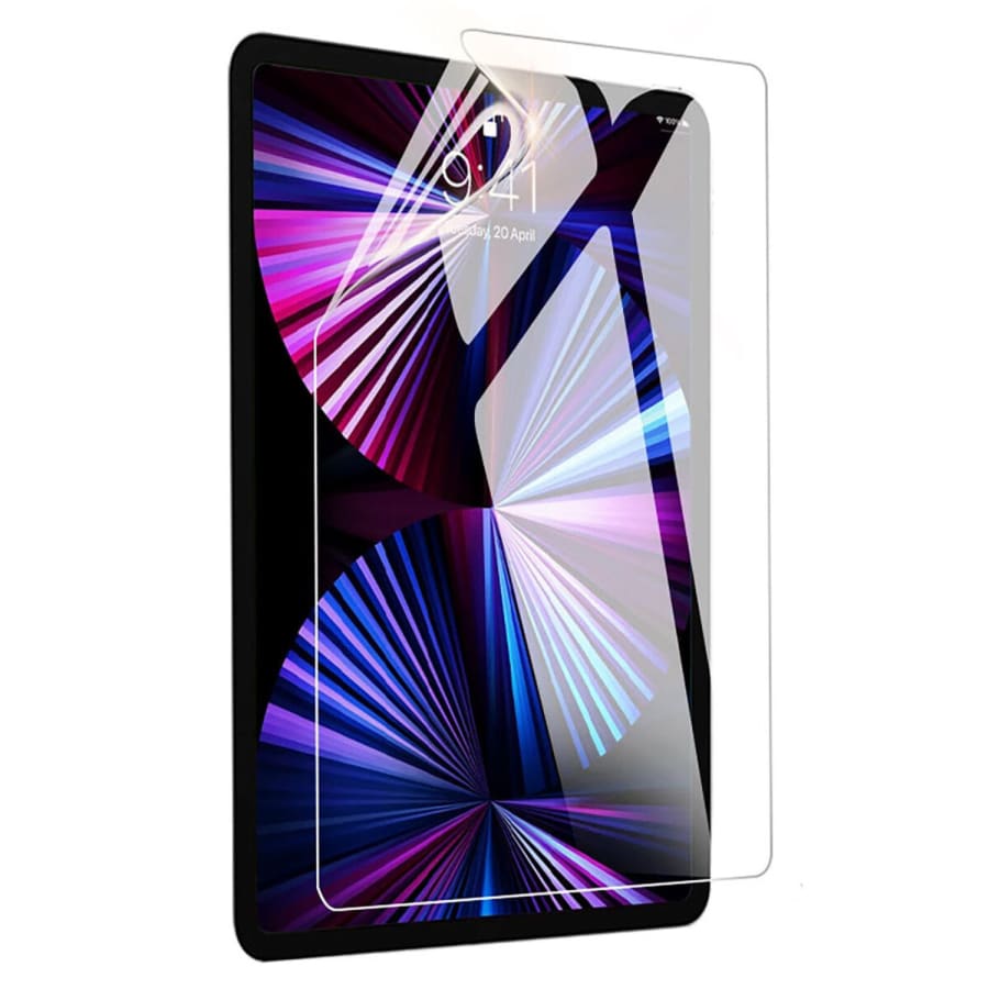 Hydrogel screen protector for iPad Pro 12.9 inch 6th and 5th Gen by 9eight5, shown in the pack of 2 with clear display.
