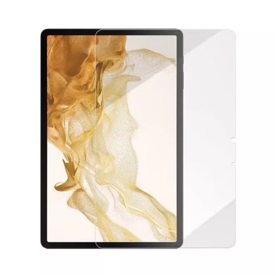Two 9eight5 screen protectors for Samsung Galaxy Tab S9 11-inch (2023), model X710/X716B, showing clear glass coverage.
