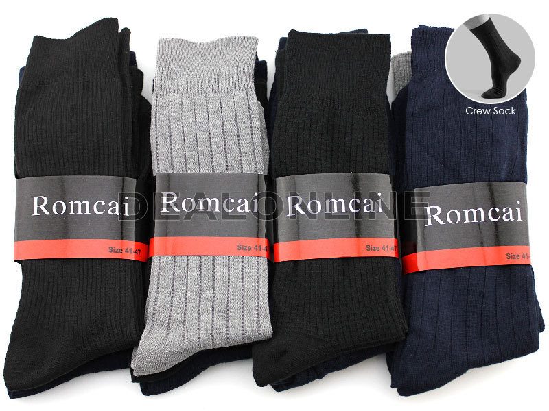 Set of 12 dealonlinenz business crew socks, dress socks for men, shown in neutral colors, ideal for professional wear.