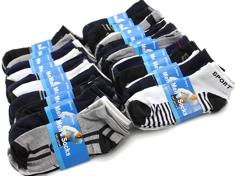 Men's ankle socks wholesale pack by dealonline.nz, 60 pairs of comfortable, everyday ankle socks for men.