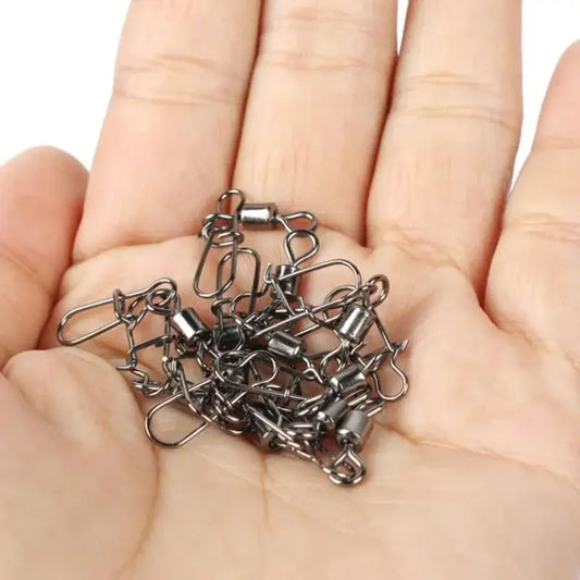 Stainless Steel Fishing Swivel Snaps – 50/100/200pcs Habicare